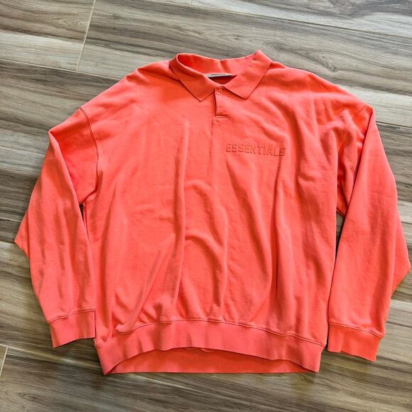 Fear of God Other - Essentials Fear Of God Coral Long Sleeve Polo